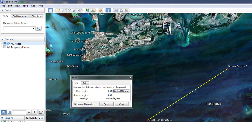 Using Google Earth for Waypoint Management